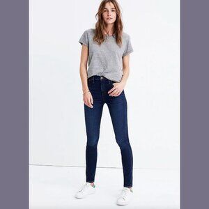 Madewell Size 28 Womens 10" High Rise Skinny Stretch Jeans in Dark Blue